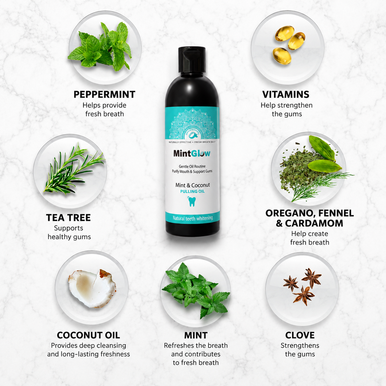 Natural oil mouth pulling